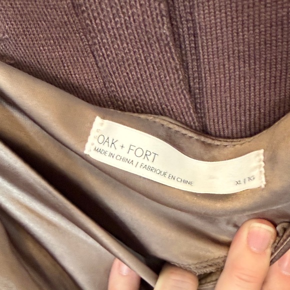 Elegant Brown Slip Dress with Coordinating Cardigan - Picture 2 of 6